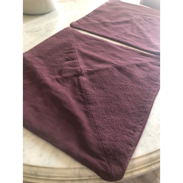 Brown Parachute Home Pieced Canvas Accent Pillow Covers- Set of 2 For Sale - Image 8 of 8