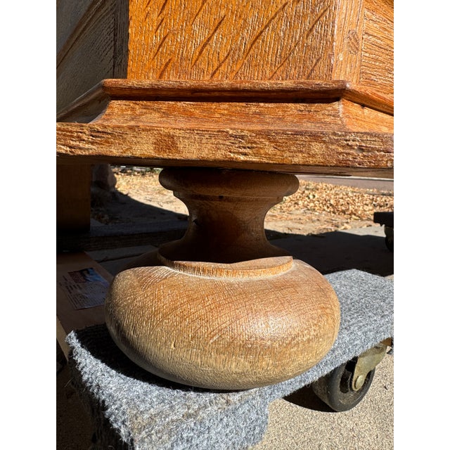 Wood Antique European Oak Armoire For Sale - Image 7 of 15