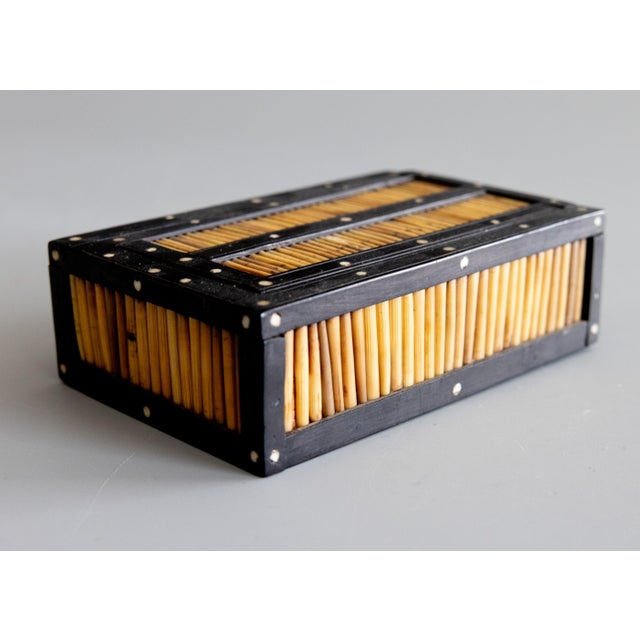 Antique Anglo Indian Ebony & Porcupine Quill Box For Sale - Image 10 of 10