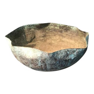 Mexican Modern Hammered Copper Garden Planter For Sale