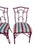 Magenta 2 Vintage Chinese Chippendale Regency Side Chairs Dining Aluminum Faux Bamboo For Sale - Image 8 of 13