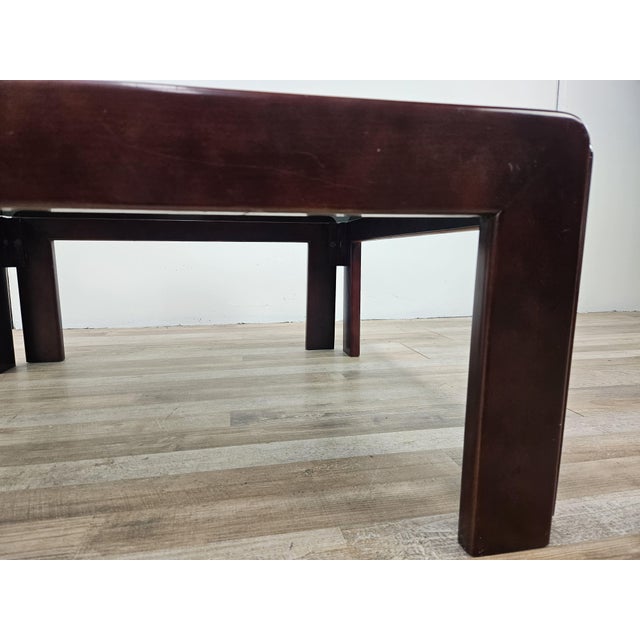 Coffee Table with Smoked Glass attributed to Afra and Tobia Scarpa for Cassina, 1960s For Sale - Image 17 of 18