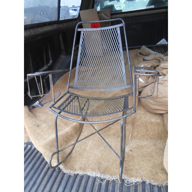 1960s Antique Wrought Iron Wire Children's Rocking Chair | Chairish