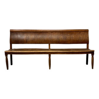 Antique French Bentwood Bench For Sale