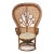 Vintage Thai Bohemian Wicker Peacock Chair With Cushion For Sale