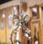 French Early 20th Century French Floral Six-Light Metal Chandelier With Porcelain Bird For Sale - Image 3 of 8