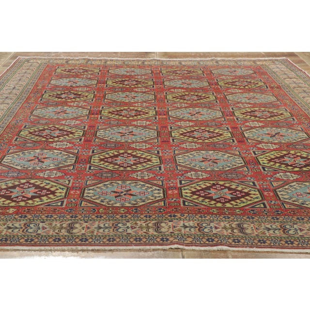 Textile Vintage Turkish Sivas Rug - 07'07 X 10'08 For Sale - Image 7 of 9