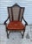 Mid 20th Century Antique Carved Wood Armchair With Cane Back For Sale - Image 5 of 6
