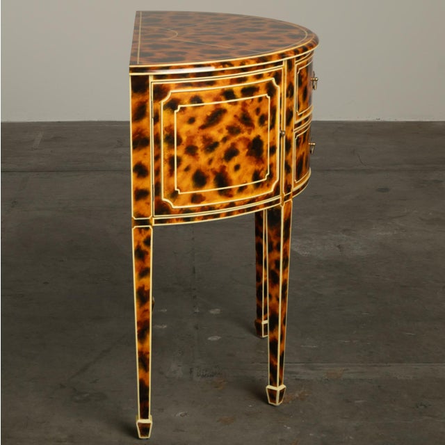 1980s 1980s Maitland Smith FAUX-Tortoise-Shell Console Table ‘Trompe L'oeil’ Masterpiece For Sale - Image 5 of 18