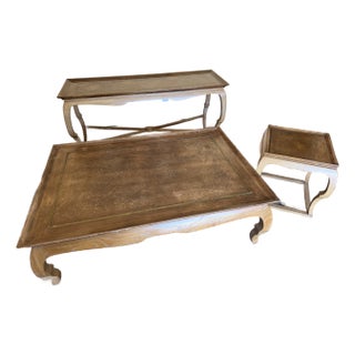 Set of Three Matching Marge Carson Tray Tables For Sale