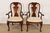 A gorgeous pair of Queen Anne or Georgian style armchairs or dining captain chairs By Baker Furniture USA, Circa 1980s...
