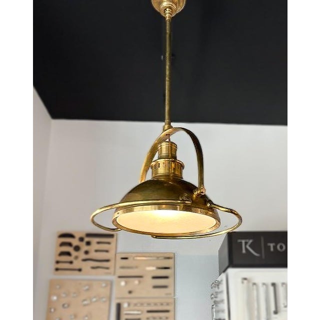 2010s Nautical Brass Pendant Light by Visual Comfort For Sale - Image 5 of 5