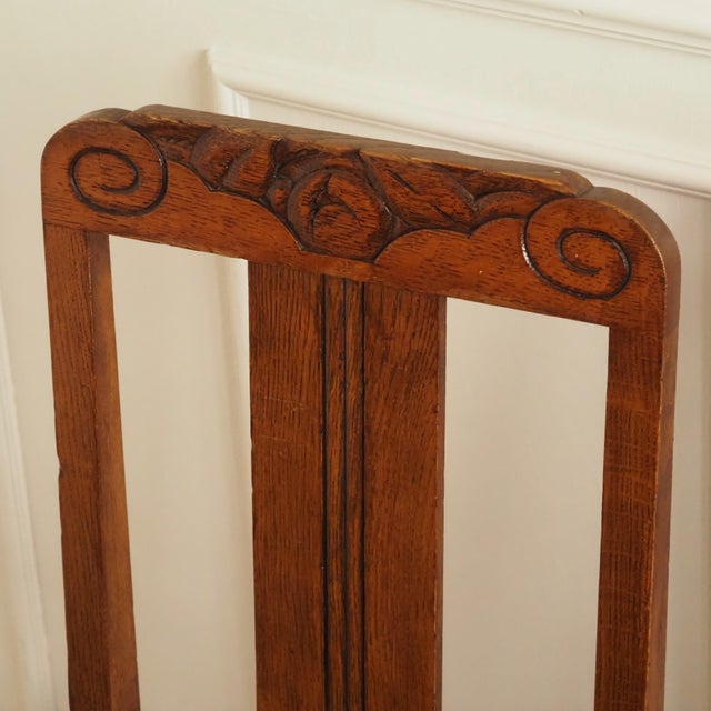 Art Nouveau Oak Chairs, 1890s, Set of 6 For Sale - Image 17 of 17