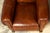 1940s French Art Deco Cognac Leather Club Chairs, Pair For Sale - Image 4 of 18