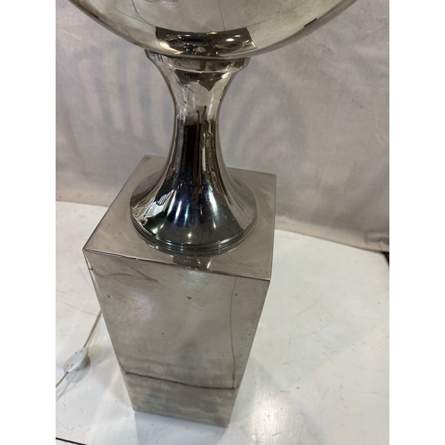 1960s Philippe Barbier Nickel and Chrome Floor Lamp For Sale - Image 11 of 11