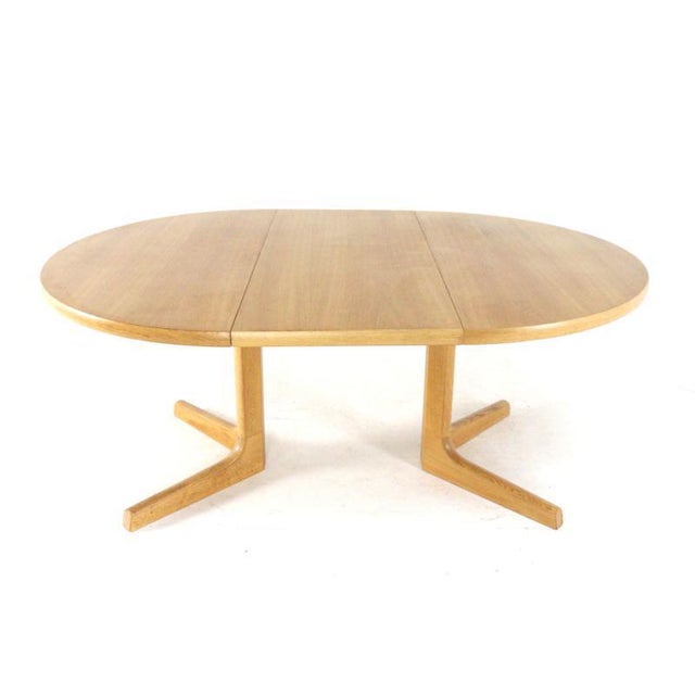 Wood Round Extendable Oak Nordenskov Dining Table For Sale - Image 7 of 16