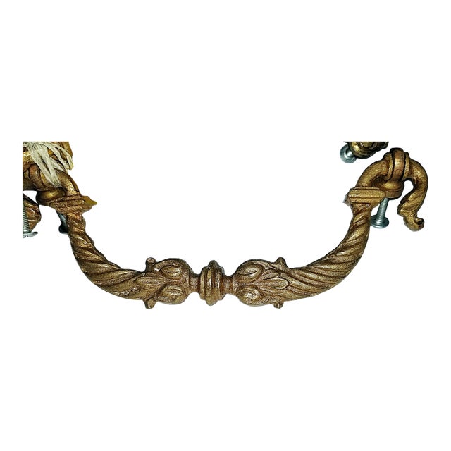 1960s French Dore' Bronze Hardware Pulls, a Pair For Sale