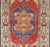Measures: 3 x 5'8. Vintage Turkish Oushak Rug with Bold Red, Indigo Blue, Saffron Gold and Ivory. Keivan Woven Arts /...