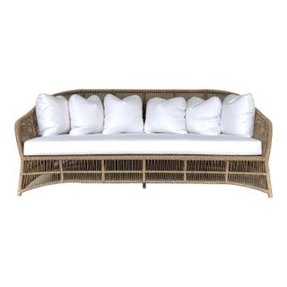 Made Goods Organic Modern Faux Wicker Soma Outdoor Sofa For Sale