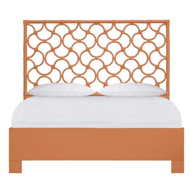 Mar Platform Bed Double, Citrus Orange For Sale