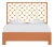 Mar Platform Bed Double, Citrus Orange For Sale