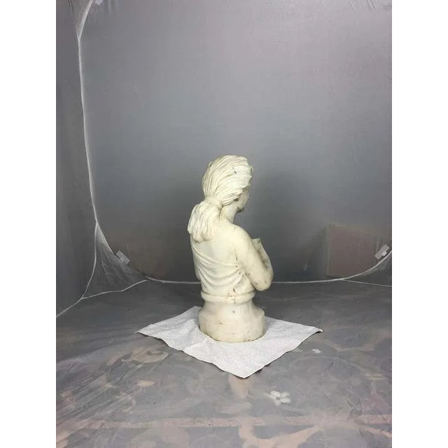 19th Century Marble Bust of a Child Holding a Bird's Nest For Sale - Image 6 of 12