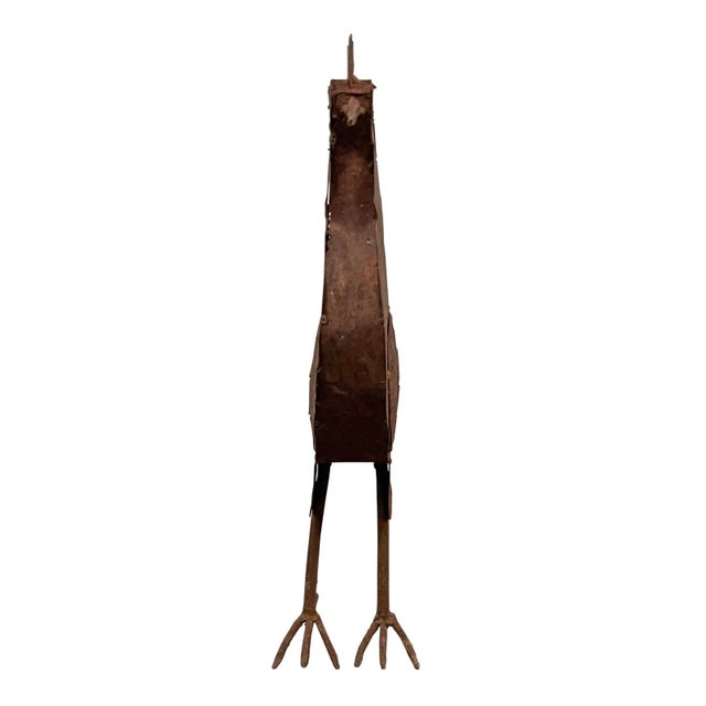 Folk Art Hand-Made Iron Rooster For Sale - Image 4 of 13