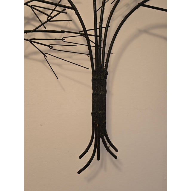 1960s Mid Century Winter Trees With Birds Wall Sculpture C Jere For Sale - Image 5 of 17