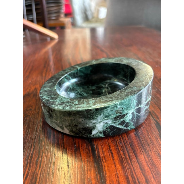 1970s Italian Green Marble Turned Vide-Poche For Sale - Image 5 of 7