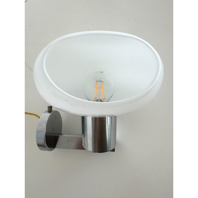 Mid-Century Modern Italian Wall Sconces in Murano Glass and Chrome from Fontana Arte, 1970s, Set of 2 For Sale - Image 11 of 18