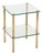 Brass and Glass 2-Tier Side Table or Nightstand from Maison Jansen, France, 1970s For Sale