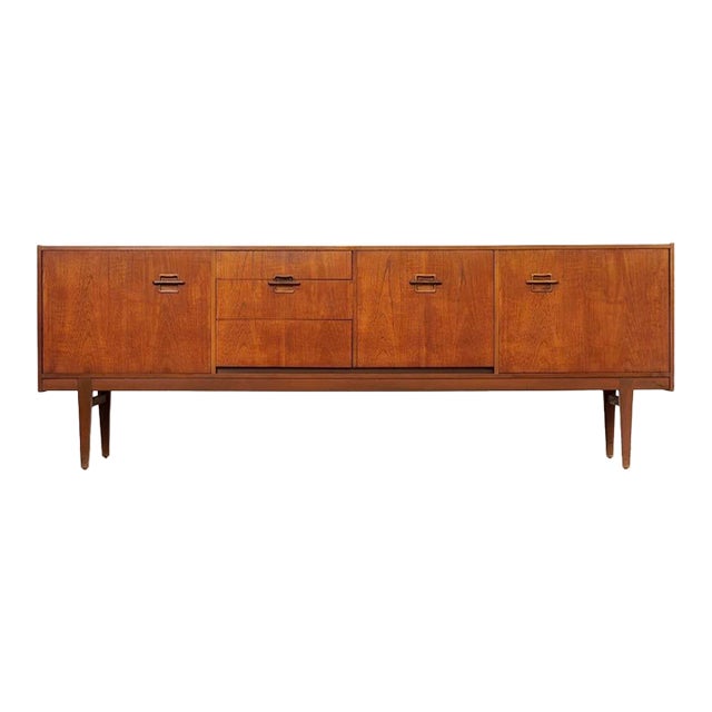 Mid Century Teak Corinthian Credenza by Nathan Furniture For Sale
