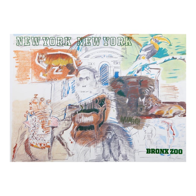 New York City - Bronx Zoo, 1983 Poster by Larry Rivers For Sale