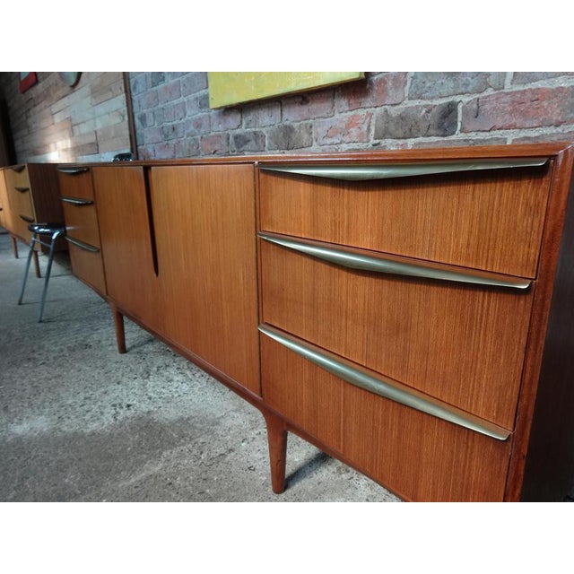 Vintage Teak & Brass Sideboard attributed to Tom Robertson for McIntosh, 1960s For Sale - Image 15 of 18