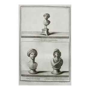 1767 Antique Italian Bust Engraving