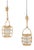 Rope and Opaline Lanterns by Adrien Audoux & Frida Minet, 1960s, Set of 2 For Sale