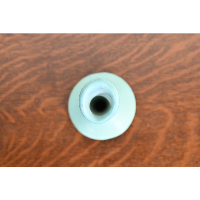 Turquoise Van Briggle Arts & Crafts Turquoise Glazed Ceramic Bud Vase For Sale - Image 8 of 12