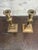 Metal Pair of Antique Brass Victorian Candlesticks, Beaded Square Base For Sale - Image 7 of 10