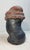 Vintage Handmade Studio Black Red Glaze Brutalist Art Pottery Vase Sculpture For Sale - Image 4 of 11