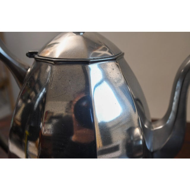 Silver 1930s Deco Pairpoint Pewter Tea Sugar and Cream Service Set- 3 Pieces For Sale - Image 8 of 12