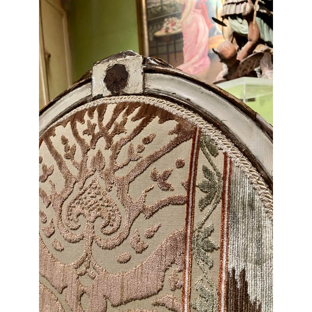 Chairs in Lacquer and Ikat Damask Upholstery, Set of 2 For Sale - Image 14 of 18