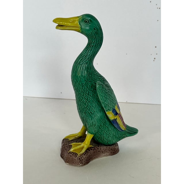 Charming mandarin duck from the Republic of China,. Tag still attached. Circa 1912-1939