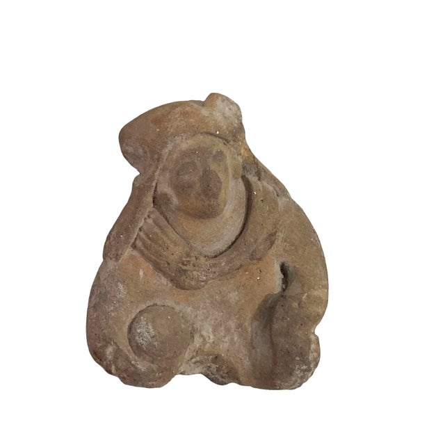 Stone Pre Colombian Fragment of Ball Player on Stand 4.25" H For Sale - Image 7 of 8