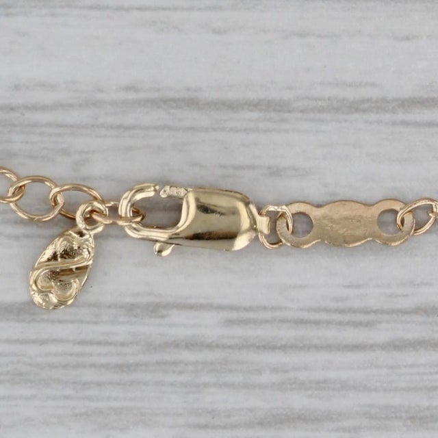 Modern 0.16ctw Diamond Open Hearts Pendant Necklace 14k Yellow Gold Jane Seymour For Sale - Image 3 of 8