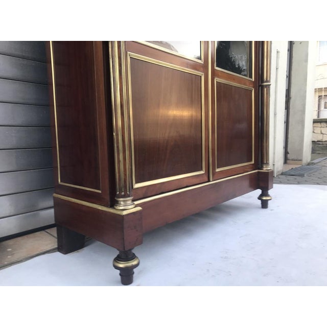 Brown French Empire Style Mahogany Cabinet For Sale - Image 8 of 18