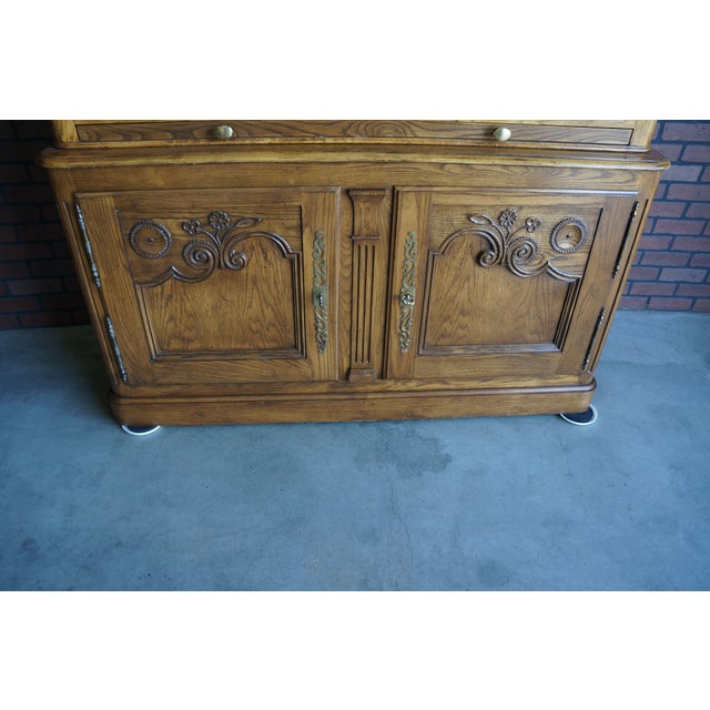 French Provincial Late 20th Century Baker Parisian Armoire Cabinet For Sale - Image 3 of 12