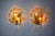 Leaf Wall Lights in in Orange Frosted Glass from Murano Mazzega, 1970, Set of 2 For Sale - Image 6 of 8