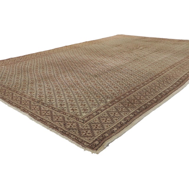 72683 Vintage Turkish Sivas Rug, 06'06 x 09'07. This exquisite hand-knotted wool vintage Turkish Sivas rug exemplifies the...