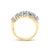 14K Yellow Gold 1.0 Cttw Round and Baguette Diamond Multi-Row Band Ring, Size 7 For Sale In New York - Image 6 of 6
