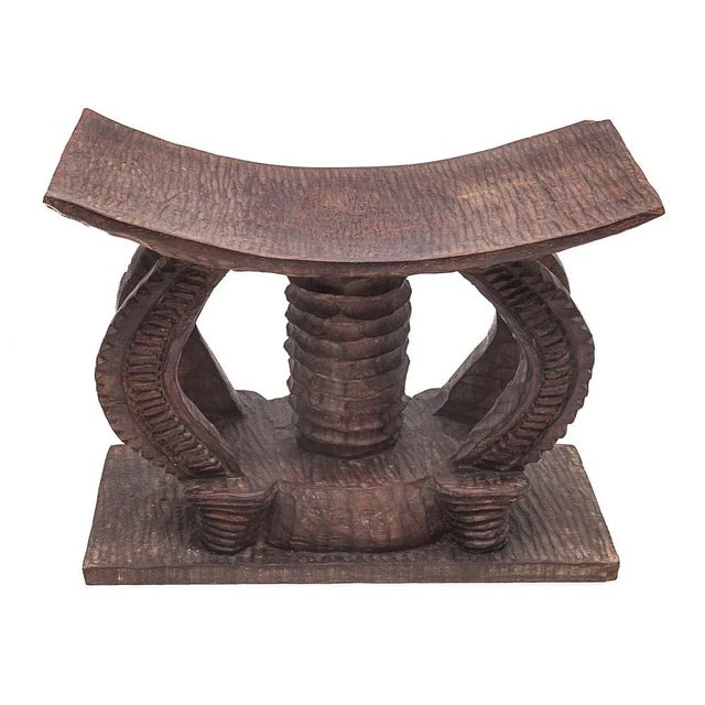 Brown Ashanti Ceremonial Seat, 1950s For Sale - Image 8 of 9